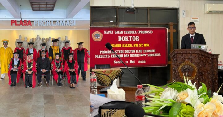 Resmi Bergelar Doktor, Rektor ITBM Polman Raih Gelar Doktor Ilmu Ekonomi di UNTAG Surabaya